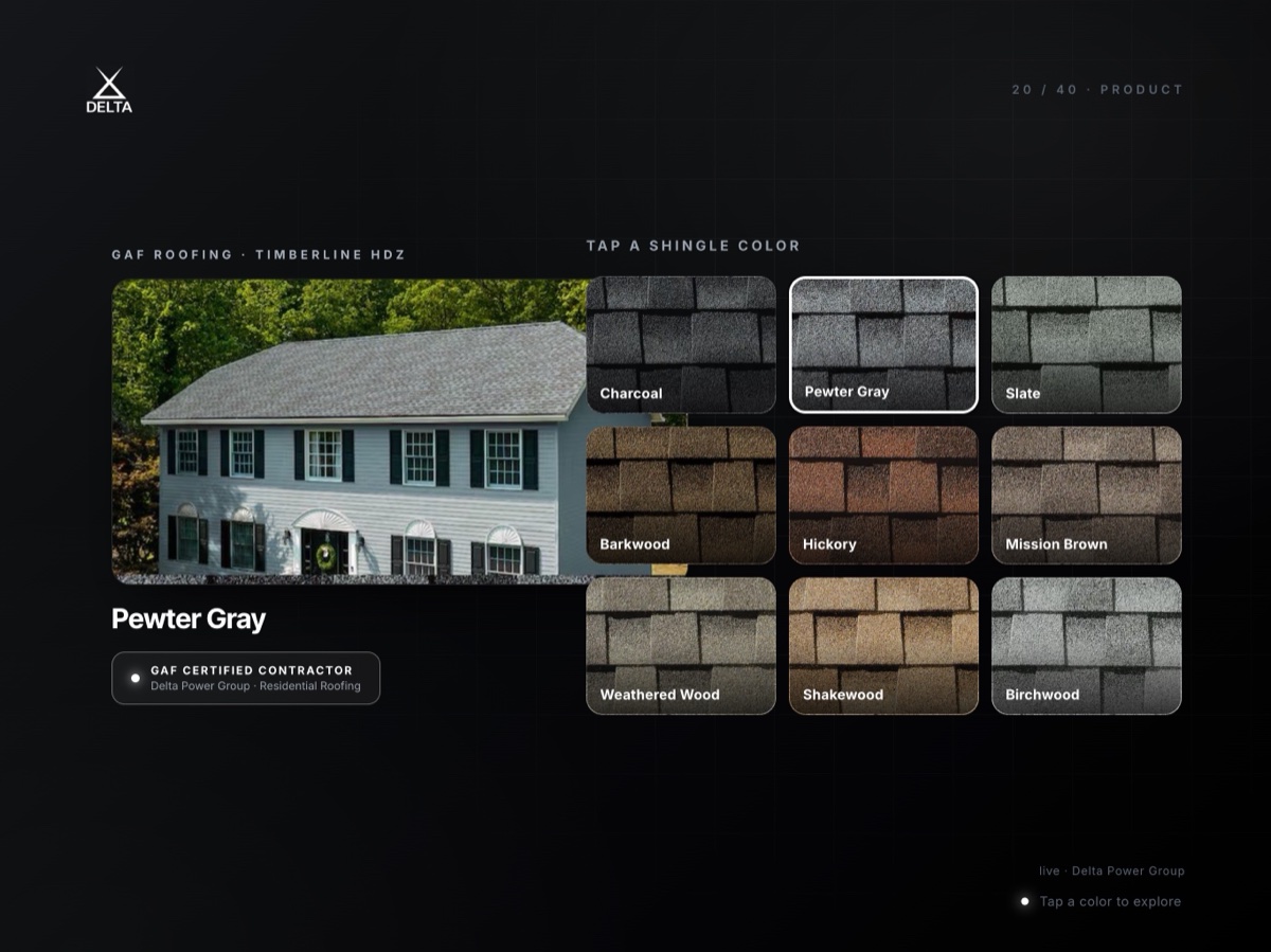 GAF Timberline HDZ shingles in Pewter Gray